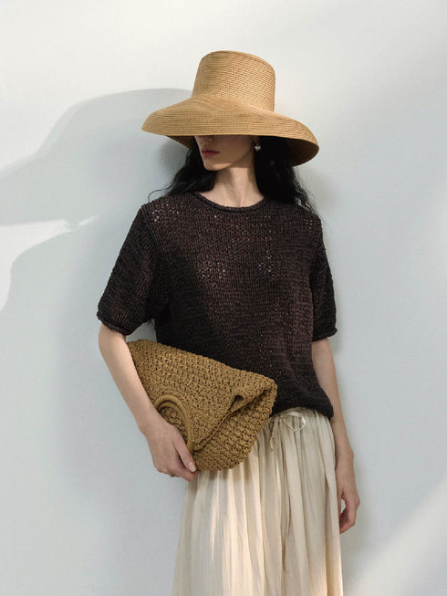 Chalk Mesh Top